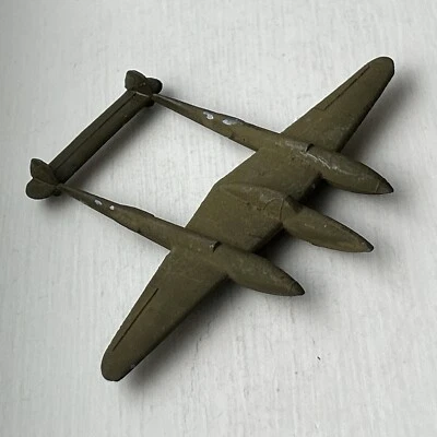 CRESCENT TOYS LOCKHEED P-38 LIGHTNING WWII FIGHTER 1:150 SCALE VINTAGE 1940s - Image 1 of 4