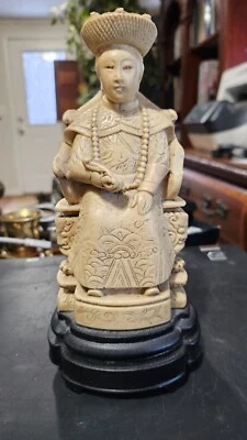 Chinese Empress Figurine Hand Carved from resin - Image 1 of 4