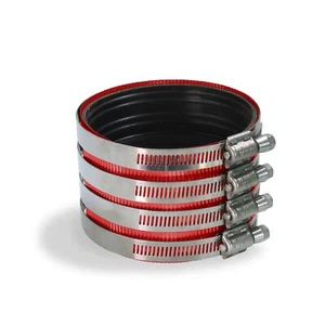 Supply Giant 37622CS No-Hub Coupling Heavy Duty Colored Shield, 4 inch, Red - Picture 1 of 6