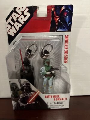 Star Wars Series One Keychains Darth Vader and Boba Fett figures new - Image 1 of 2