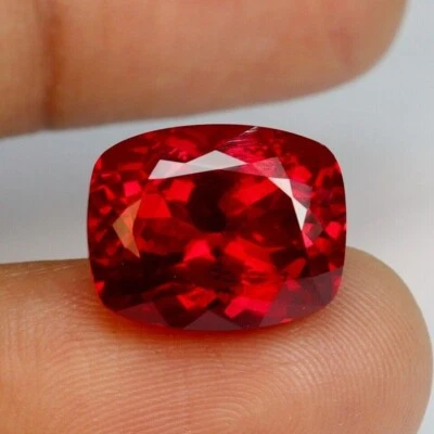 7.25 Ct Natural Blood Red Ruby Burma Cushion Cut Certified Rare Loose Gemstone - Image 1 of 4