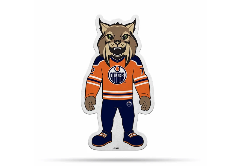 EDMONTON OILERS PREMIUM MASCOT PENNANT FANION SHAPE CUT - Image 1 of 1