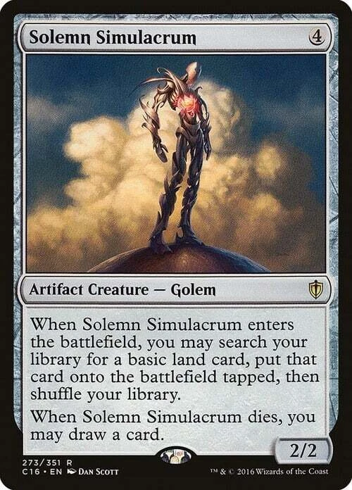 Magic The Gathering MTG SOLEMN SIMULACRUM Commander 2016 NM Near Mint - Image 1 of 1