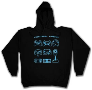 FREAK HOODIE KAPUZENPULLOVER Video Game Controller NES Retro Geek Nerd - Picture 1 of 1