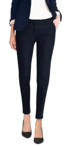 HYBRID & COMPANY Womens Comfy Flat Front Stretch Trouser Pants Size 18 Navy Blue - Picture 1 of 3