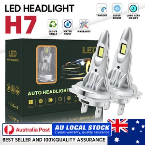 Pair CANbus H7 LEDHeadlight Globes ConversionBulbsKit High/Low Beam 6500K12000LM - Picture 1 of 15
