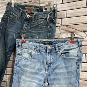 Silver jeans Sash womens 1 denim blue jeans 2 pair Arizona girls 14 boot - Picture 1 of 24
