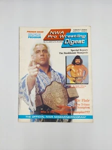 Vintage 1980s NWA Wrestling Digest Program Magazine WWF WWE Flair Arena #1 Issue - Picture 1 of 7