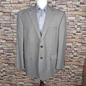 Geoffrey Beene Sport Coat Blazer Mens 48R Black White Check Single Vented - Picture 1 of 9