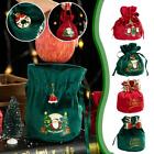 1Pc Christmas Velvet Gift Bag Candy Apple Bag Drawstring Xmas V9 Bag R0h7