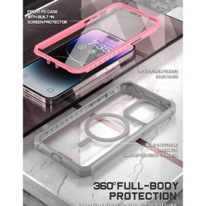 For iPhone 14 Pro Max MagPro Case with Screen Protector Shockproof Cover Pink - Picture 1 of 6