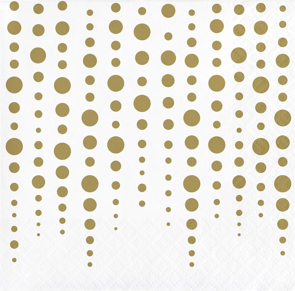 Sparkle & Shine Gold Wedding Anniversary Party Paper Beverage Napkins - Image 1 of 1