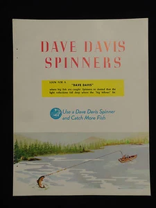 Original 1950 Dave Davis Spinner Co Händlerkatalog Verkaufsblatt mit Preisliste - Bild 1 von 5