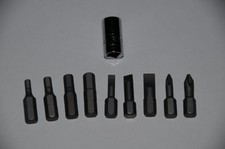 Lot de 9 embouts en 1/4" + adaptateur marque Facom 