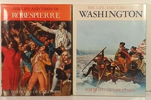 The Life and Times of WASHINGTON & ROBESPIERRE Portraits Hardcover Books x2 - Picture 1 of 10