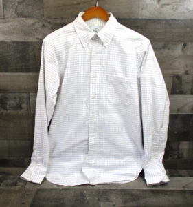 Brooks Brothers Thom Browne Black Fleece Shirt Mens BB2 White Check Button Down - Picture 1 of 13
