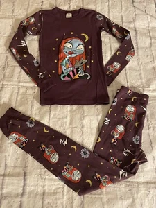 HANNA ANDERSSON ORGANIC LONG JOHNS PAJAMAS DISNEY NIGHTMARE SALLY Size 12 - Picture 1 of 8