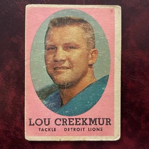 1958 Topps Set LOU CREEKMUR #81 DETROIT LIONS - G/VG - Picture 1 of 2