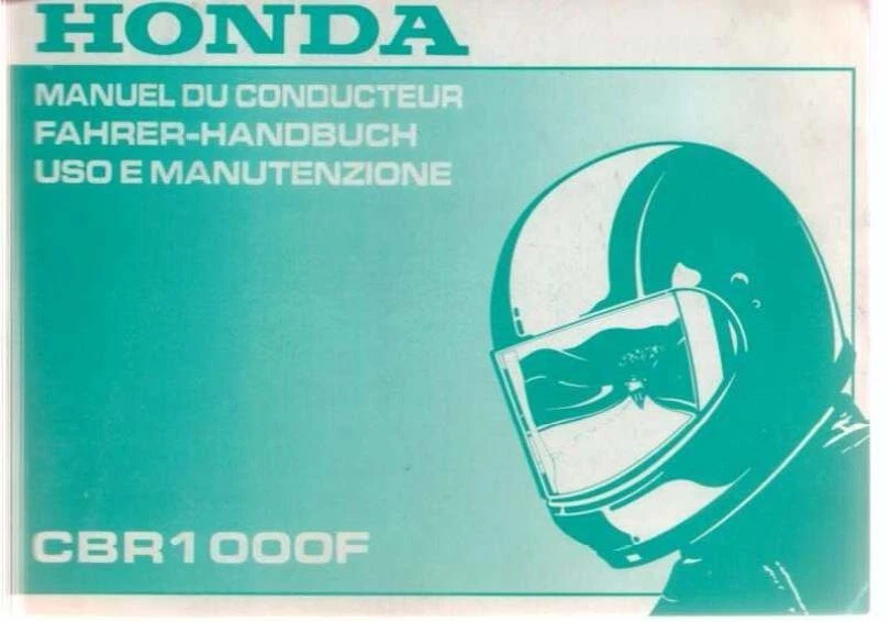 Manual de Uso Honda CBR1000F  - Imagen 1 de 1