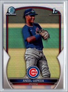 2023 Bowman Chrome Angel Cepeda 1st Bowman Refractor /499 Chicago Cubs