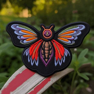 Mottenaufnäher Bügelbild für Applikation, Tiere & Insektenabzeichen, Schmetterling, Natur - Bild 1 von 12