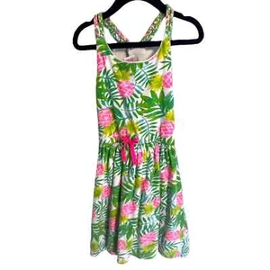 Tommy Bahama Dress Girls Size 6 Palm Tree tropical summer preppy pineapple print - Picture 1 of 7