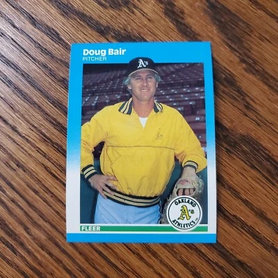 1987 Fleer #386 Doug Bair NM-MT Athletics - Image 1 of 2