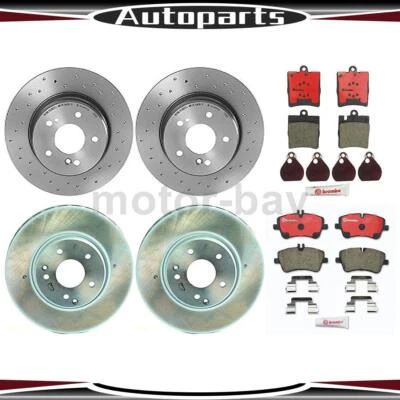 Pastillas de freno delanteras traseras y rotores para Mercedes-Benz SLK300 3,0 L 2009 2011 2010 Foto 1 de 4