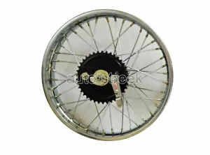 Vintage 19" Rear Wheel Rim Complete & Spokes Half Width Hub BSA Enfield - Picture 1 of 4