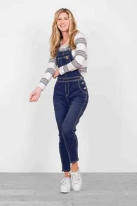 Brakeburn Women’s Denim Dungarees - Dark Wash - Fast & FREE Shipping - Picture 1 of 4