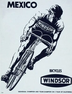 BICYCLE VINTAGE AD POSTER Windsor RARE HOT NEW - Picture 1 of 1