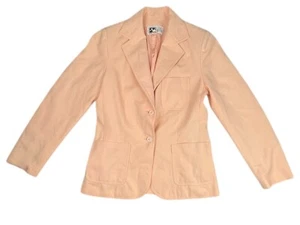 Vintage Sportscraft Womens Size 12 Blazer Jacket Long Sleeve Peachy Pink Formal - Picture 1 of 10