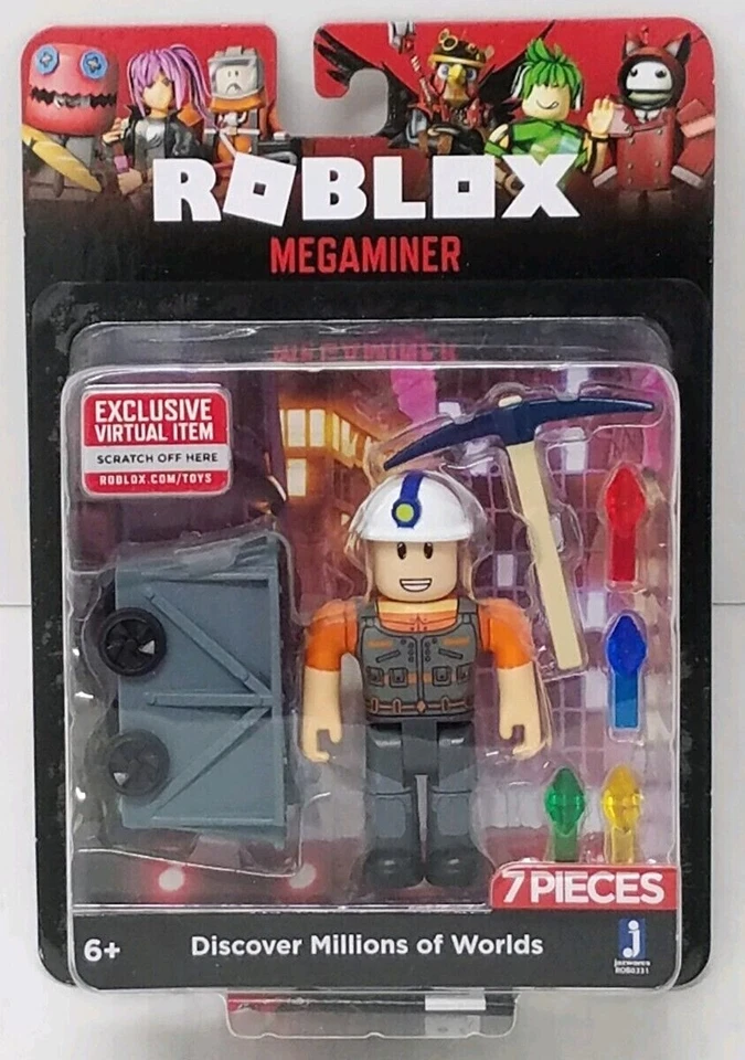 Robolox Megaminer 2.5 Inch Figure 7 Accessories and Virtual Item Code