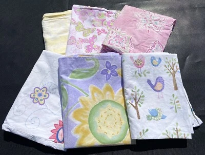 Lote de 6 fundas de almohada Pottery Barn niños estándar algodón mezclado mariposa floral en muy buena condición Foto 1 de 4
