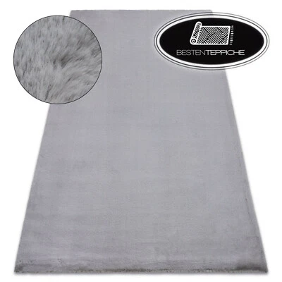 Moderno Spessore Morbido Tappeti Bunny Originale Argento Imitation Di - Immagine 1 di 4