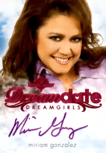 2016 Bench Warmers Dreamdate Dreamgirls Miriam Gonzalez Auto PURPLE Autograph - Picture 1 of 2