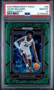2023 Prizm Draft Jalen Williams Green Choice Prizm 8/8 ~ PSA 10 - Bild 1 von 2