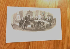 Abraham Lincoln Kabinettssitzung im Weißen Haus mit General Scott Druck - Bild 1 von 2