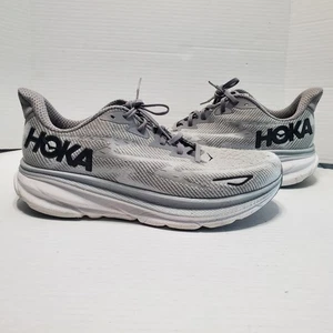 Hoka One One Clifton 9 Men's Running Shoes Gray Sneakers Athletic Size 14D - Picture 1 of 10