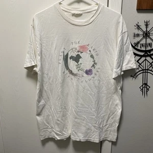 Vintage 90s Plant The Earth With Flowers Art World Piece Shirt L Single Stitch - Bild 1 von 8