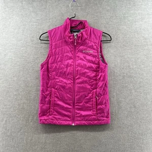 Columbia Girls Size M Pink Omni Heat Full Zip Puffer Vest Body Heat Technology - Picture 1 of 9