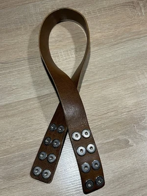 breiter NOOSA Gürtel Leder braun Gr. EU 75 - ohne Chunks - verstellbar - Bild 1 von 3