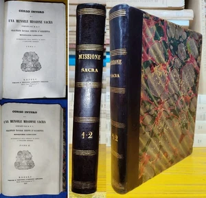 Dalla Pieve d'Albenga MISSIONE SACRA PER CAPPUCCINI prediche x clero 2 tomi 1859 - Picture 1 of 18