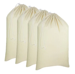 COTTON CRAFT Extra Large Laundry Bags -4 Pack Heavy Duty Durable Cotton Canva... - Picture 1 of 6