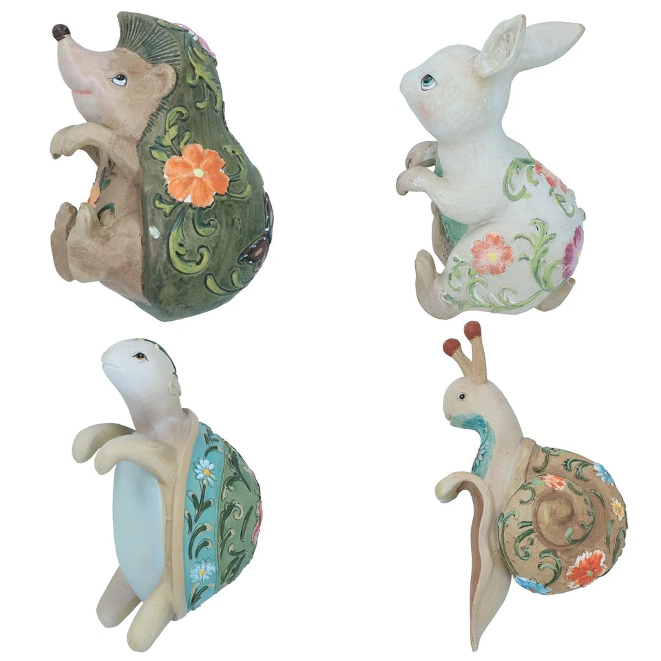 Hedgehog Rabbit Turtle & Snail Plant Pot Hanger Garden Ornament Statue Vase - Image 1 of 1