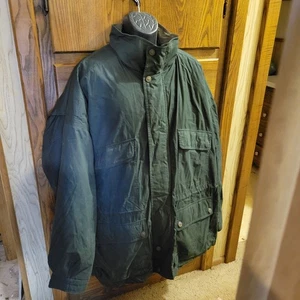Towne London Fog Jacket Uomo Grande Verde 3 in 1 Parka Puffer Chore Cappotto Vintage 4X - Foto 1 di 7