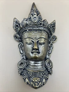 Brass Thai Buddha Head| Antique buddha decor (Wall Hanging) - Picture 1 of 6