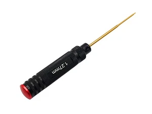 Schraubendreher 1,27mm Innensechskant aus Aluminium HSS TiN Einsatz gold - Bild 1 von 3