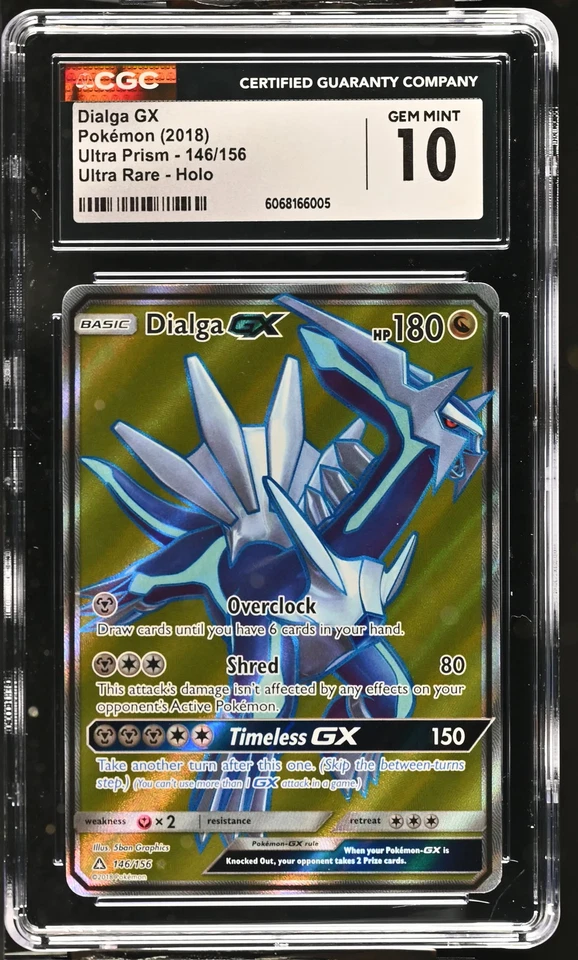 2018 Pokemon Ultra Prism Dialga GX Holo Ultra Rare Ultra Rare CGC 10 #146/156 - Image 1 of 2