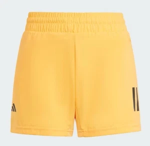 Adidas Boys CLUB TENNIS 3-STRIPES SHORTS In Hazy Orange Size L - Picture 1 of 7
